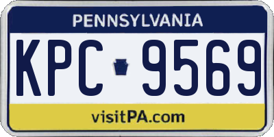 PA license plate KPC9569