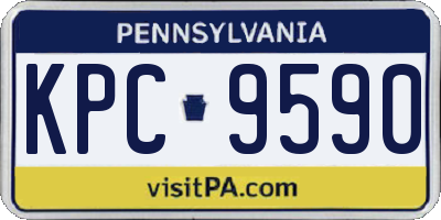 PA license plate KPC9590