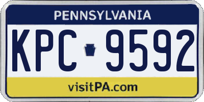 PA license plate KPC9592