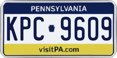 PA license plate KPC9609