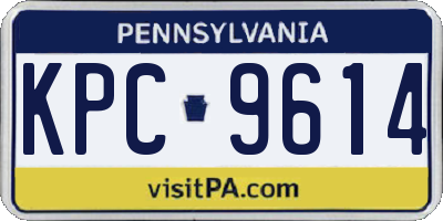PA license plate KPC9614