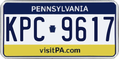 PA license plate KPC9617