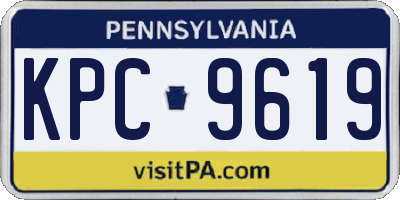 PA license plate KPC9619