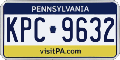 PA license plate KPC9632