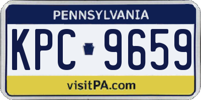 PA license plate KPC9659