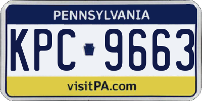 PA license plate KPC9663