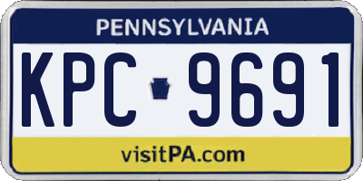 PA license plate KPC9691