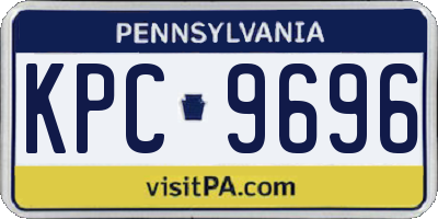 PA license plate KPC9696