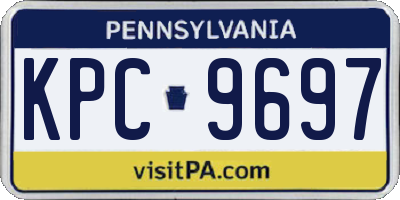 PA license plate KPC9697