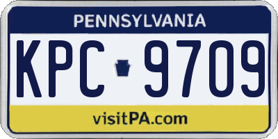 PA license plate KPC9709