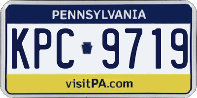 PA license plate KPC9719