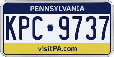 PA license plate KPC9737