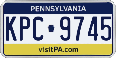 PA license plate KPC9745