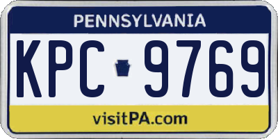 PA license plate KPC9769