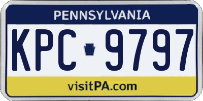 PA license plate KPC9797