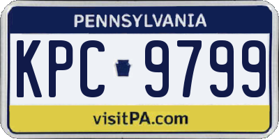 PA license plate KPC9799
