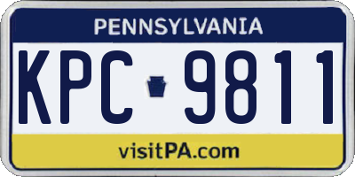 PA license plate KPC9811