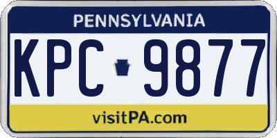 PA license plate KPC9877