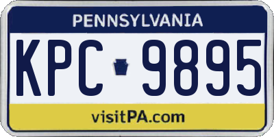 PA license plate KPC9895