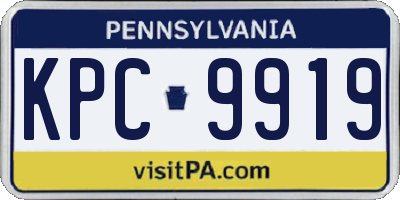 PA license plate KPC9919