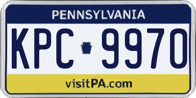 PA license plate KPC9970