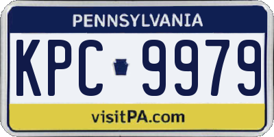 PA license plate KPC9979
