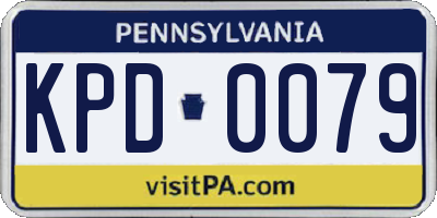 PA license plate KPD0079