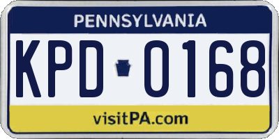 PA license plate KPD0168