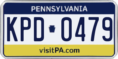 PA license plate KPD0479