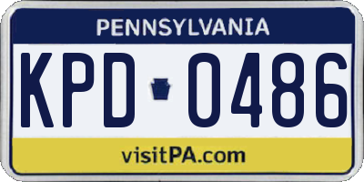 PA license plate KPD0486