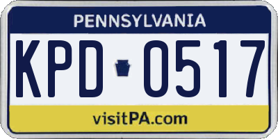 PA license plate KPD0517