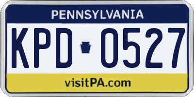 PA license plate KPD0527