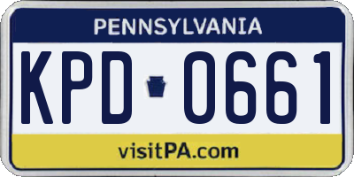 PA license plate KPD0661