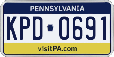 PA license plate KPD0691