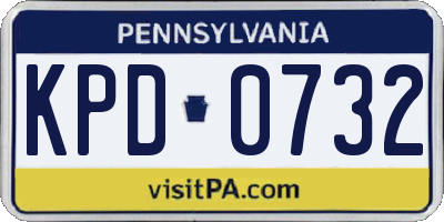 PA license plate KPD0732