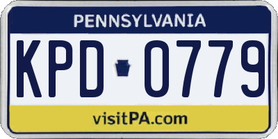 PA license plate KPD0779
