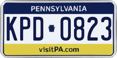 PA license plate KPD0823