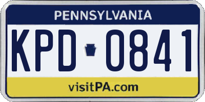 PA license plate KPD0841