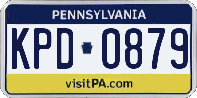 PA license plate KPD0879