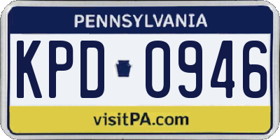 PA license plate KPD0946