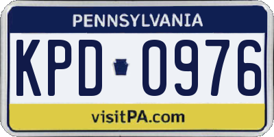 PA license plate KPD0976