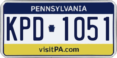 PA license plate KPD1051