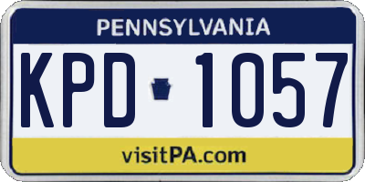 PA license plate KPD1057