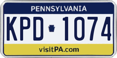 PA license plate KPD1074