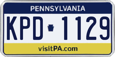 PA license plate KPD1129