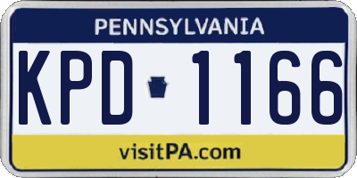 PA license plate KPD1166