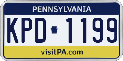 PA license plate KPD1199