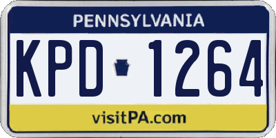 PA license plate KPD1264