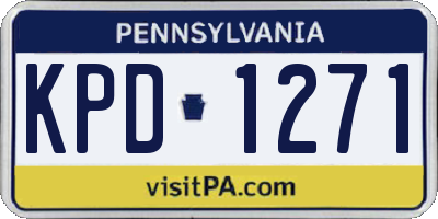 PA license plate KPD1271