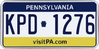 PA license plate KPD1276